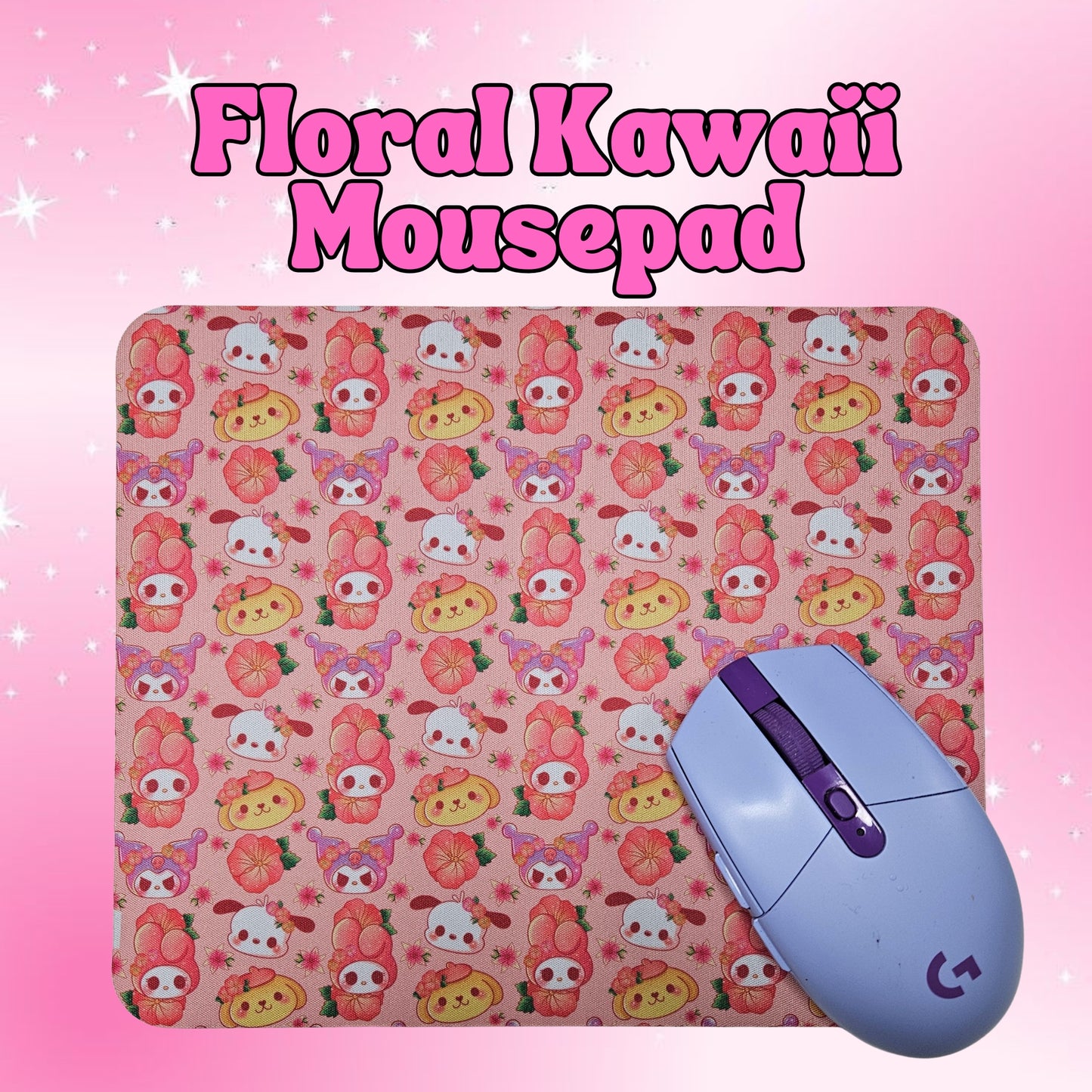 Floral Kawaii Mousepad