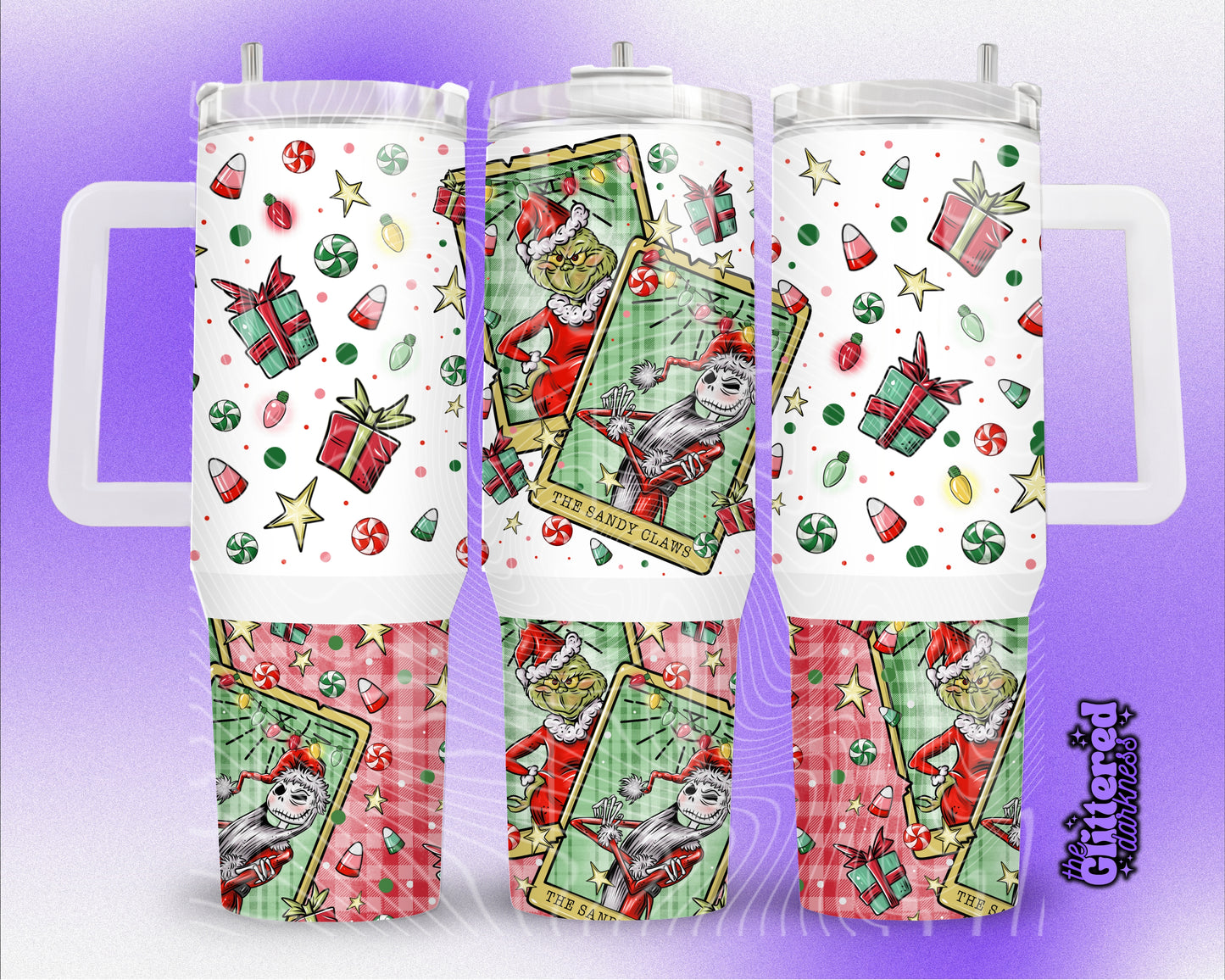 Grinch&Jack Xmas Tarot 40 oz Tumbler