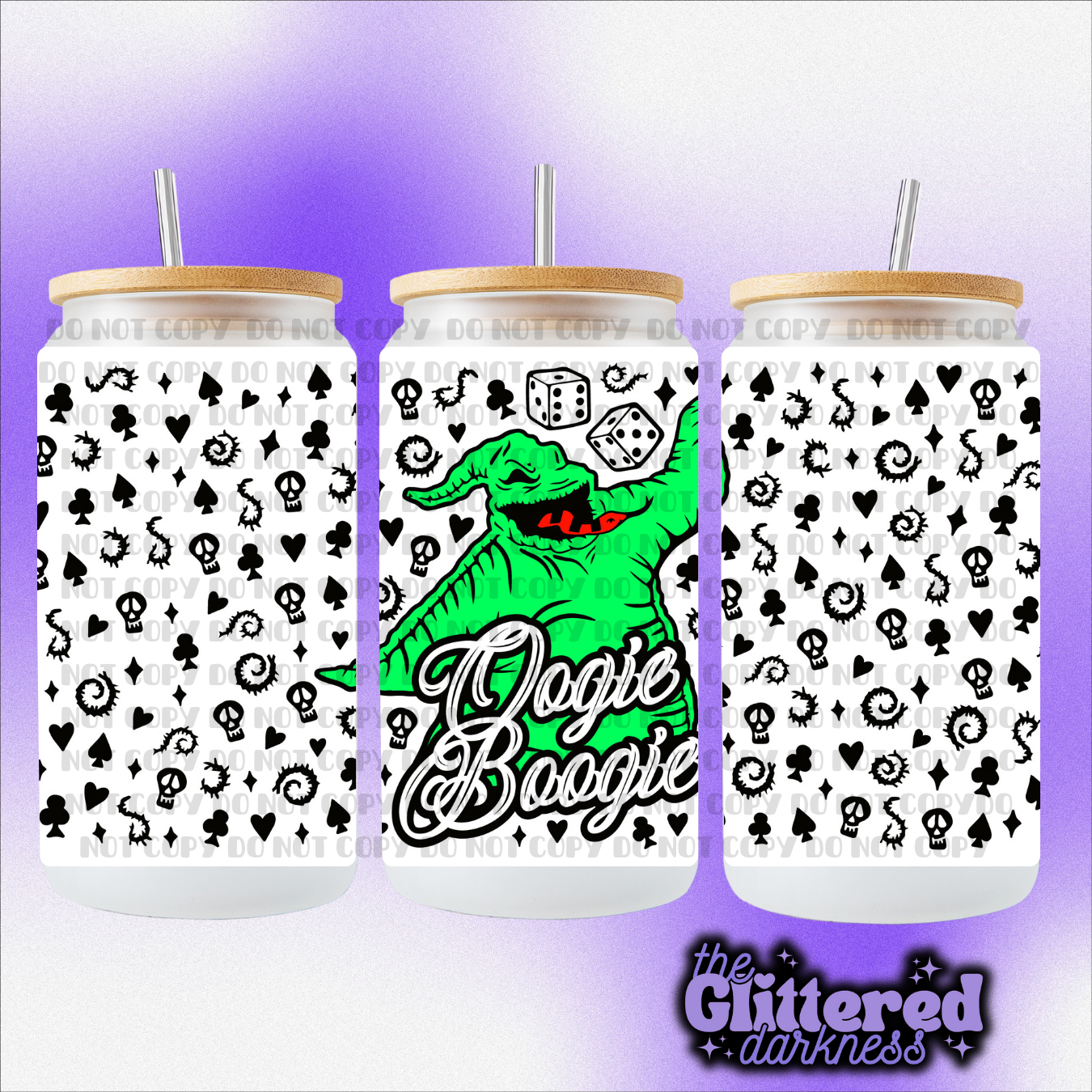 Oogie Boogie Dice NBC Glass Cup 16 oz